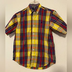 Vintage preowned Ralph Lauren boys button front short sleeve shirt.